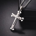 Christian Jesus Cross Necklace For Women Men Stainless Steel Chains Choker Religion Pendants Jewelry Prayer Baptism Gift