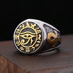 Egyptian Eye of Horus Ring — Stainless