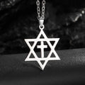 Inverted Cross Stainless Steel Pendant Necklace