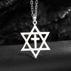 Inverted Cross Stainless Steel Pendant Necklace
