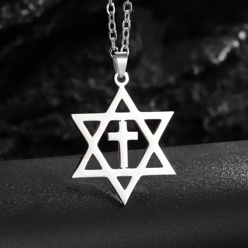 Inverted Cross Stainless Steel Pendant Necklace