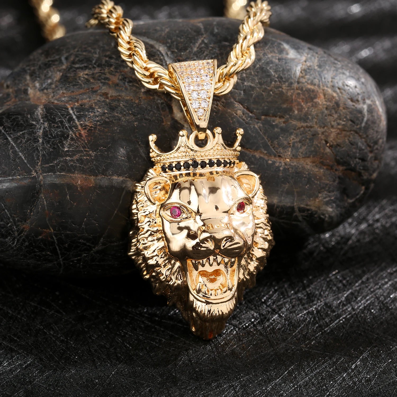 rapper jewelry 54mm*28mm /17.9g"Animal lion head pendant male street jewelry pendant necklace for men and women