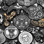 Punk Motorcycle Series Rider Route66 Stainless Steel Men Necklace Pendant Chain New in For Women Fashion Jewelry Gifts Wholesale