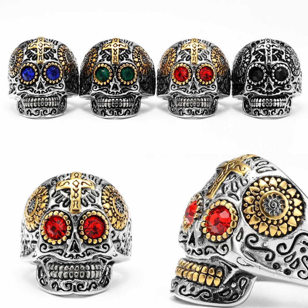 Cyberpunk Skull Ring — Stainless Steel
