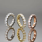 Iced Out Cuban Tennis Ring — Stainless