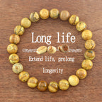 Multi-Color Bead Bracelet with Adjustable Length