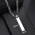 Letdiffery Custom Engraved Eyes Necklaces for Women Men Stainless Sreel Laser Carve Photo Names Square Pendant Jewelry