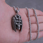Neo-Gothic Skull Pendant Necklace — Stainless Steel