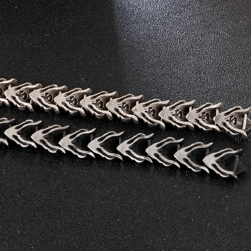 Cool Matte 316L Stainless Steel Men Bracelet for Man 17MM Width Keel Chain Bracelets Male Men's Male Jewelry 3 Sizes