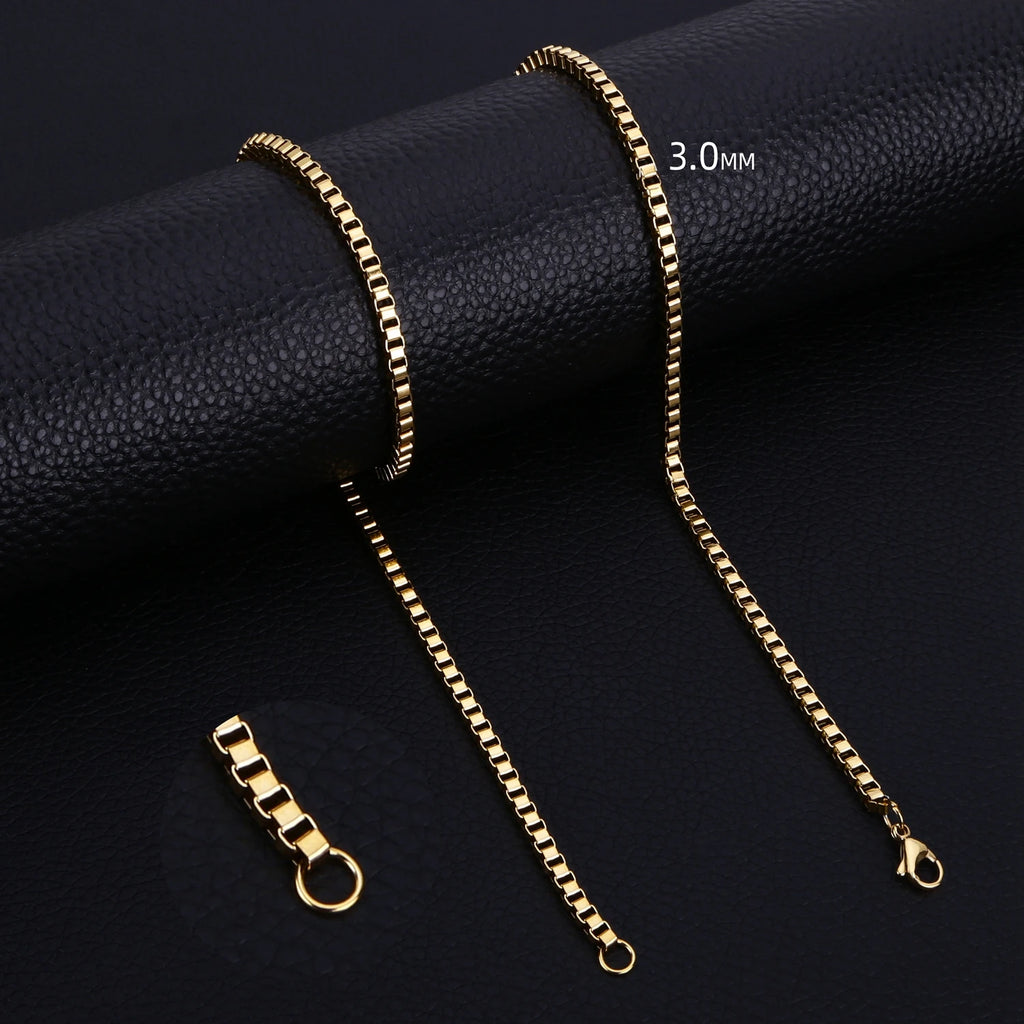 Box Chain Necklace — Stainless Steel 3mm