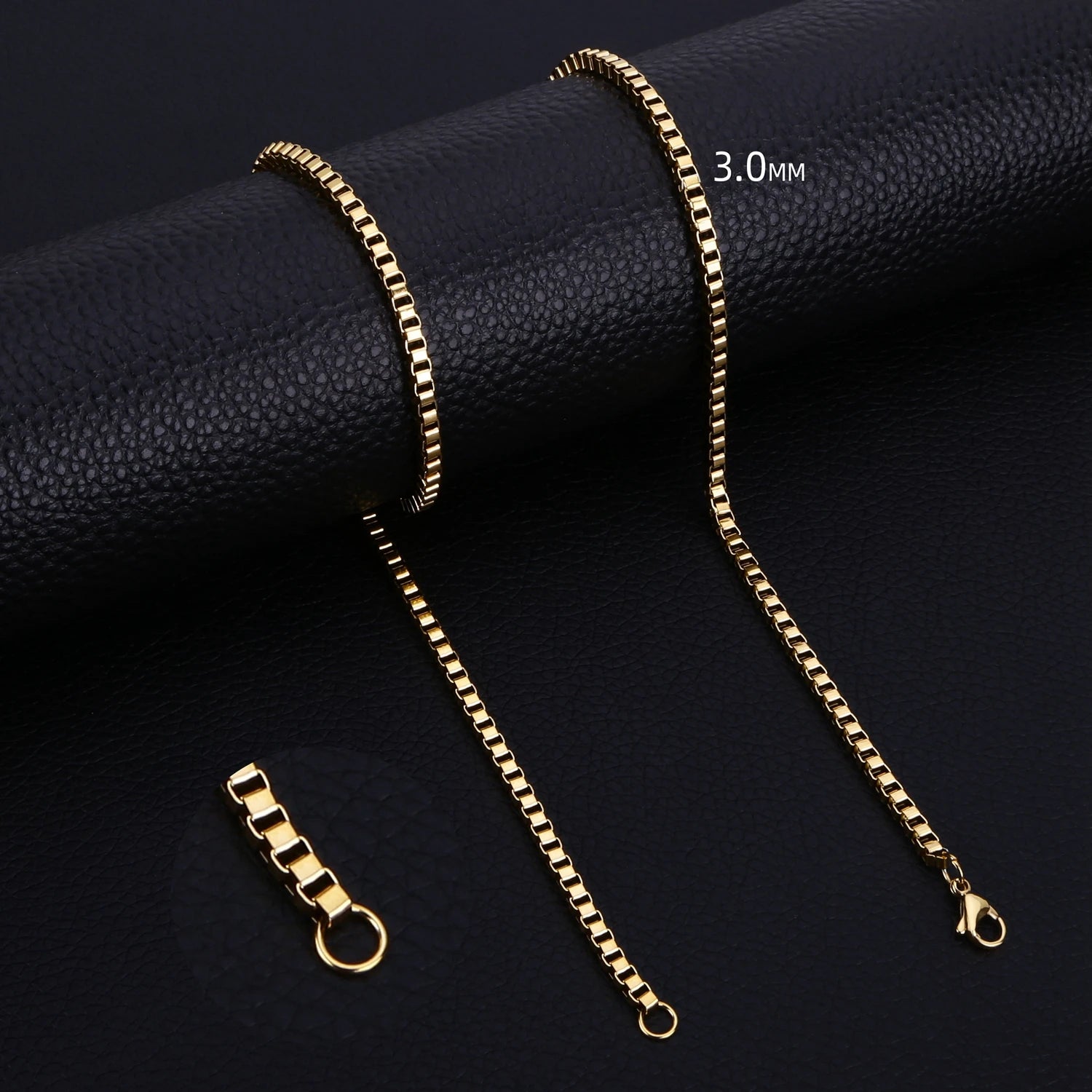 Box Chain Necklace — Stainless Steel 3mm