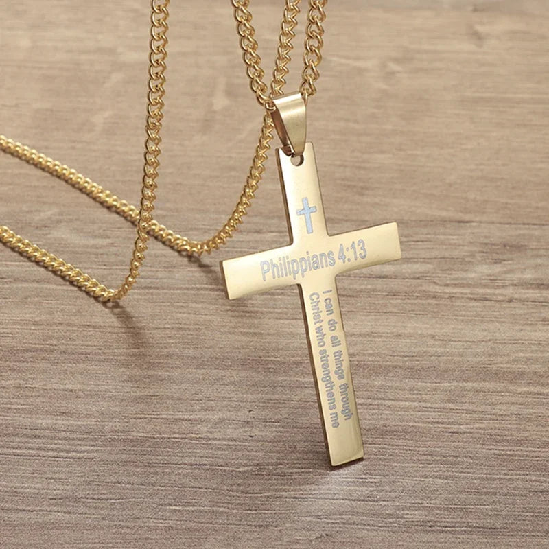 Vintage Christian Ice Crystal Jesus Head Pendant Necklace for Men and Women Cross Catholic Amulet Jewelry