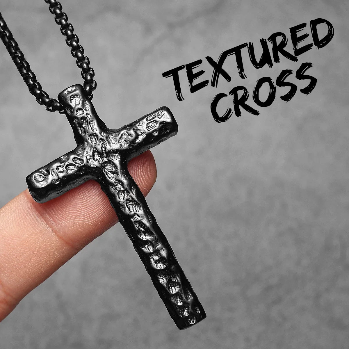 Cross Pendant Necklace — Stainless Steel