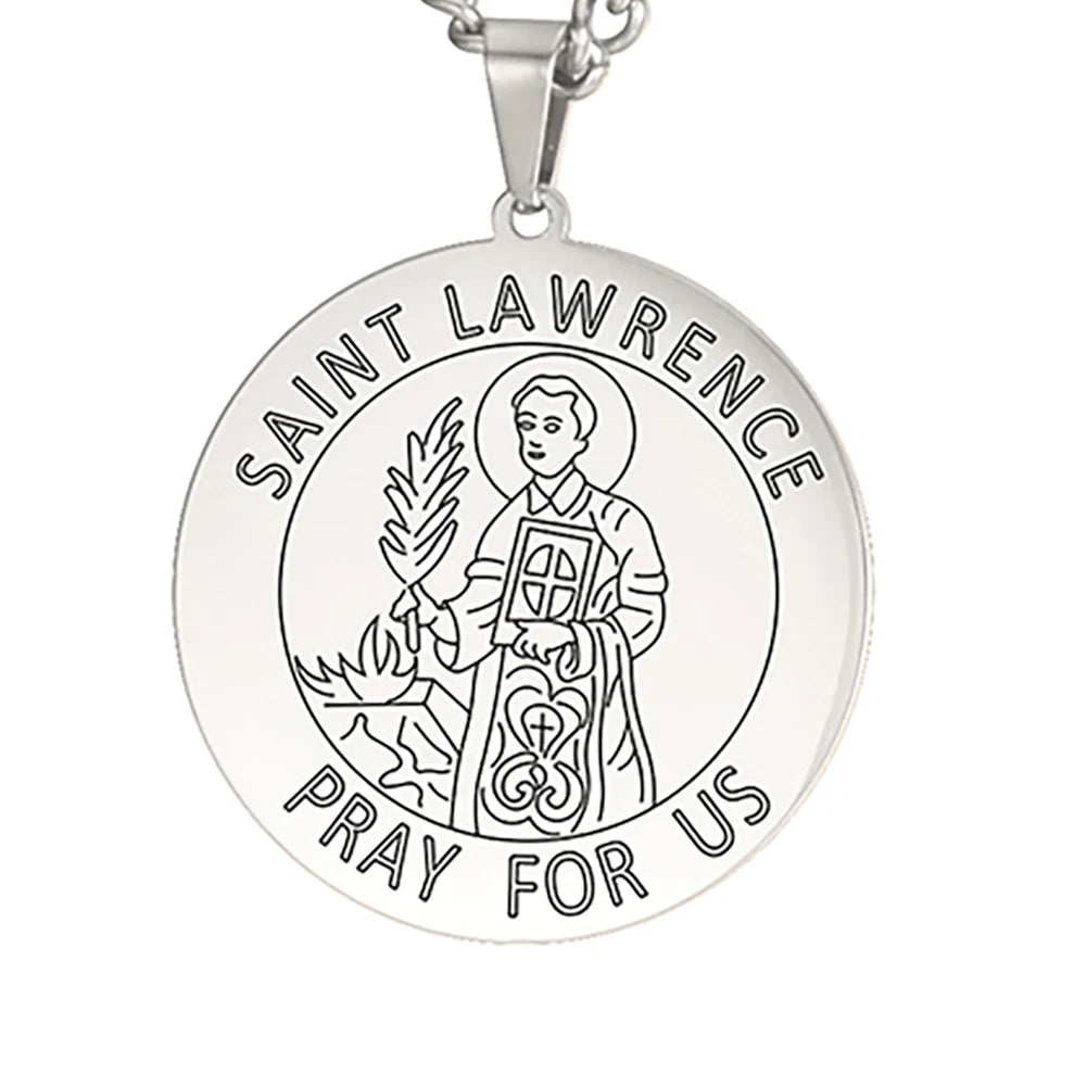 Dawapara Saint Christopher Medal Necklace Jesus Truet In You Amulet Catholic Jewelry Travelers Driver Gifts Stainless