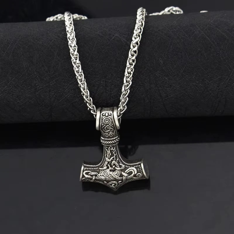 Thor Hammer Mjolnir Viking Pendant — Stainless Steel