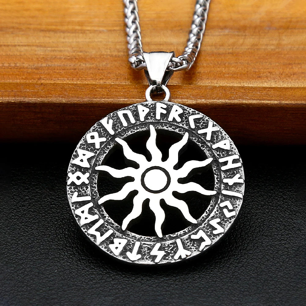 Sun God Apollo Pendant — Stainless Steel