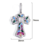 Iced Cross Pendant Necklace