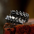 Dragon Bone Ring — Black Stainless