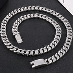 High Polished Stainless Steel Jewelry Accessories 12MM Wide Men Cuban Chains Necklaces Choker Neck Necklace For Man
