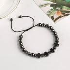 New Arrow Hematite Elastic Bracelet Men Jewelry Armband Heren Fashion Beaded Yoga Bracelet Women Bileklik