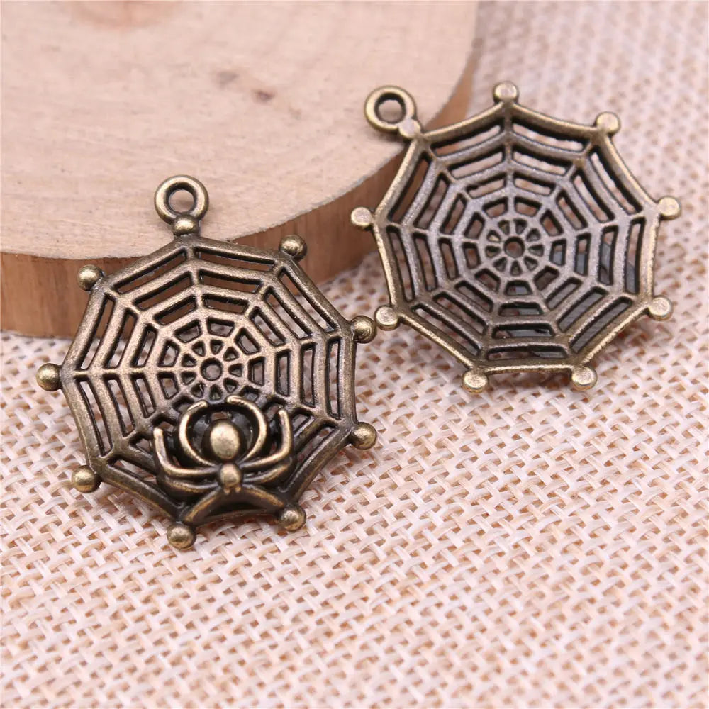 Boho Spider Web Charms Pendant Female Jewelry Bulk Cheapest Items