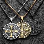 St. Benedict Pendant Necklace — Stainless Steel