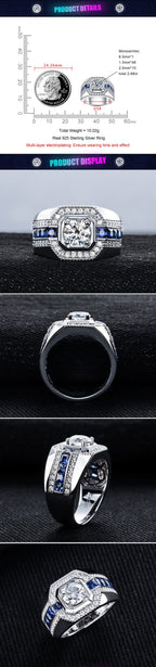 Iced Out VVS Diamond Ring — 925 Silver