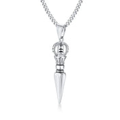 Tibetan Phurba Vajra Dagger Pendant Necklace — Stainless Steel