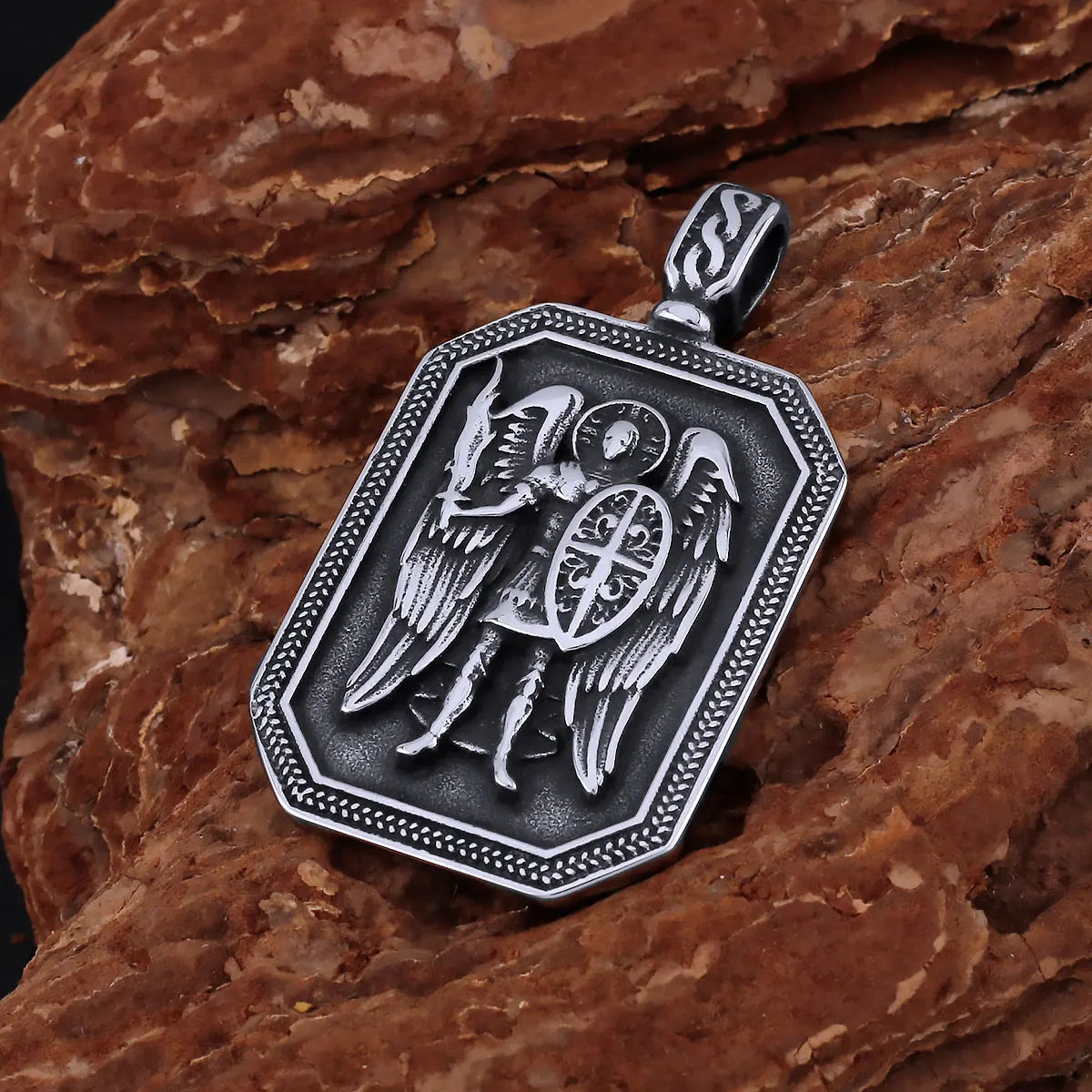 Religious Guard Archangel St. Michael Necklace Christian Faith Amulet Pendant Stainless Steel Gold Color Jewelry for