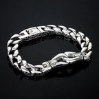 Men's Punk Silver Color Bracelet Stainless Steel Hypoallergenic Jewelry Gift Party Bangles Chain Accessory