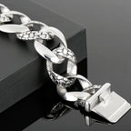 Punk 23MM Width Snake Pattern Cuban Chain Bracelet Man Polished Stainless Steel Men's Bracelets Jewelry Gifts