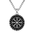 Viking Vegvisir Stainless Steel Pendant Necklace