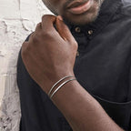 Minimal Blade Chain Bracelet Set — Stainless Steel