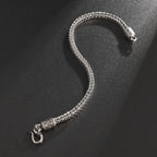 Silver Stainless Steel Keel Bracelet Statement