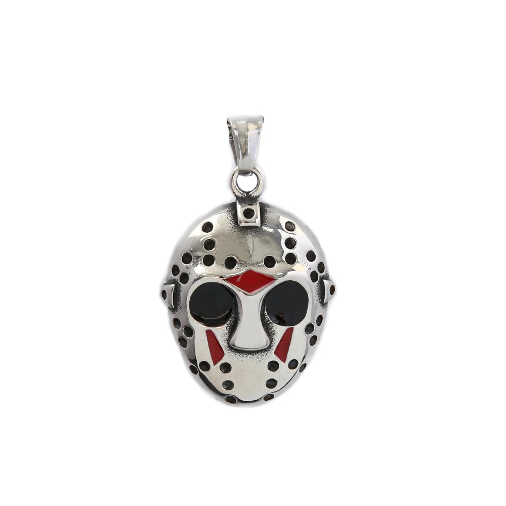 Jason Mask Pendant — Stainless Steel