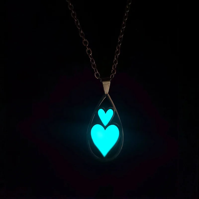 Luminous Heart Pendant Necklace — Stainless Steel