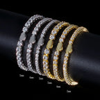 Gold Tennis Chain Full Diamond 3/4/5MM