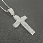 Stainless Steel Cross Pendants Necklaces Gold Color CZ Stone Paved Bling Iced Out Hip Hop Rapper Jewelry with 24" Gold