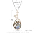 Labradorite Rainbow Moonstone Gemstone Pendant Copper Wire Wrapped Labradorite Jewelry Labradorite Necklace With Chain