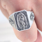 Virgin Mary Heart Ring — 925 Silver