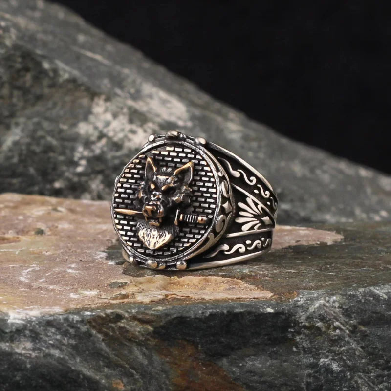 European and American Vintage Lion Ring Men's Personality Dominant INS Style Advanced Hip Hop Ring