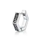 Geometric Hoop Earrings — Stainless Steel