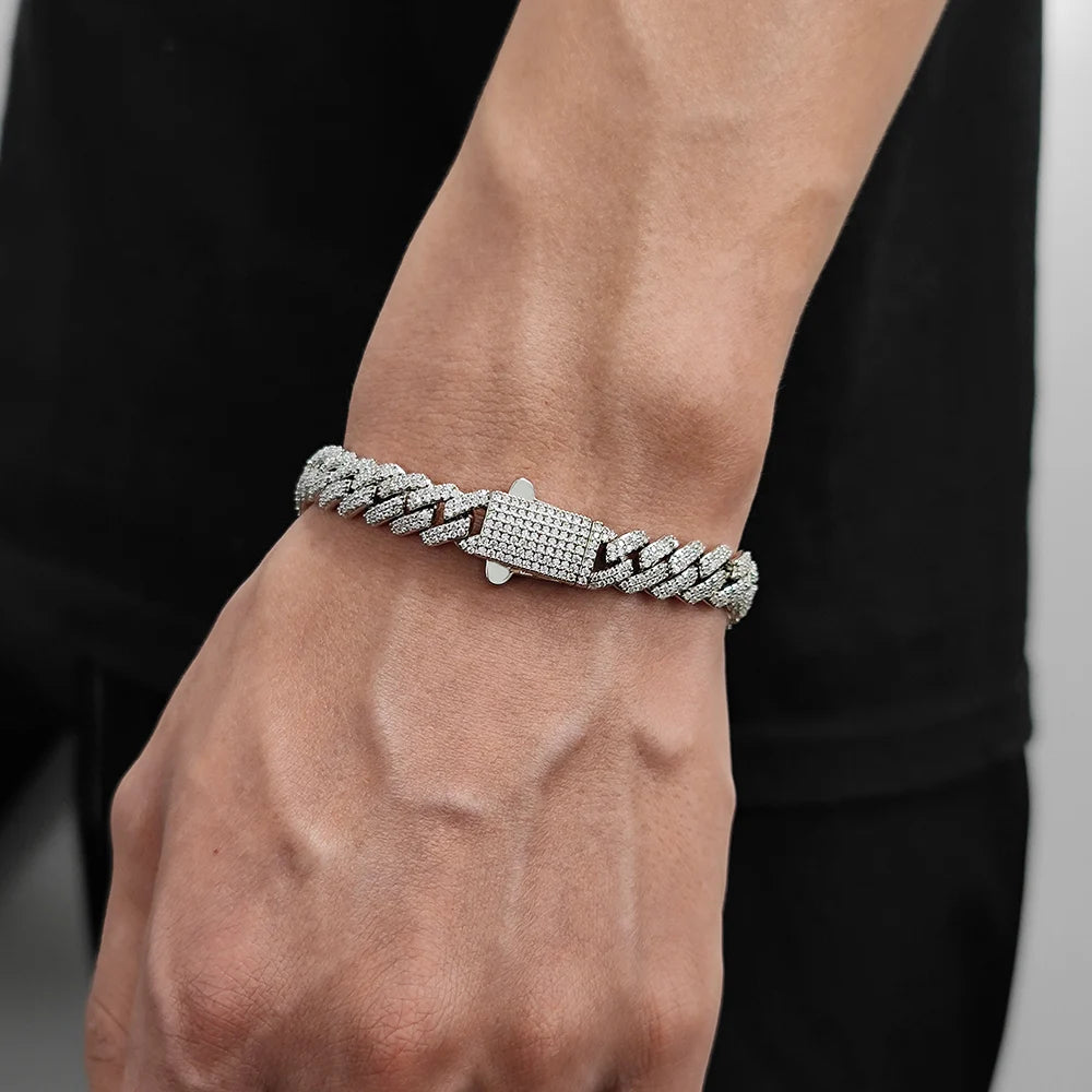Iced Out Cuban Chain Necklace Stainless Steel 8MM