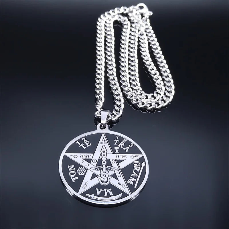 Pentagram Pendant Necklace — Stainless Steel