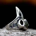 2023 new Arrival Design Stainless Steel Scandinavn Viking Raven Animal Odin Hammer Ring For Men Amulet Jewelry Drop