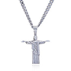 Iced Out Christ Pendant — 925 Silver