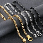 Gothic Double Snake Head Face Necklace for Man Gold Color Stainless Steel Men's Choker Chains Fashion Male Jewelry