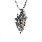 Cat Wings Animal Pendant Necklace — Silver