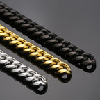 Classic 12MM Men's Cuban Link Chain Bracelet Men High Polished Solid 316l Stainless Steel Bracelets Jewelry Accessory