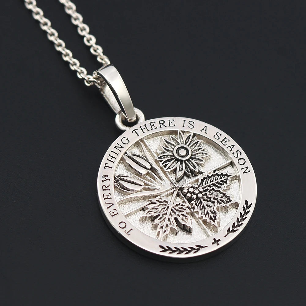 Bible Wisdom Pendant — Stainless Steel
